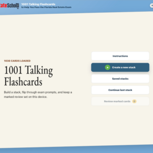 1001 Talking Flashcards to Help You Pass the Florda Real Estate Exam - Desktop Version Screenshot 01