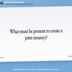 1001 Talking Flashcards to Help You Pass the Florda Real Estate Exam - Desktop Version Screenshot 03